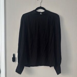 Express Black Mock Neck Long Sleeve Top